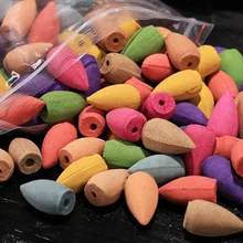 25/50/70/125 Смешанные Цветочные Ладан конус с подносом красочные аромат башня Ладан запах ароматерапия свежий воздух ароматическая Специя