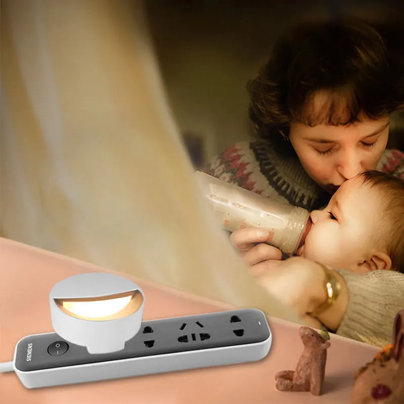 Colorful LED night light with Lighting control sensor wall lamp mini plug Night light children's creative gift home decor