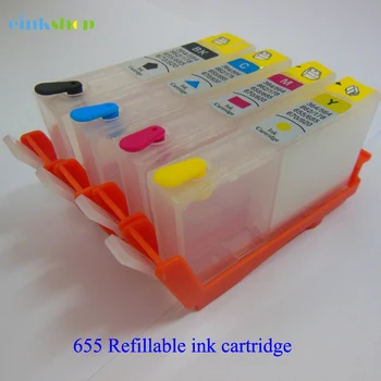 

Einkshop 655 Refillable Ink Cartridge replacement For HP 655 655 xl for Deskjet 3525 4615 4625 5525 6525 Printer ink