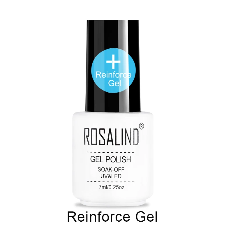 ROSALIND Гель-лак 7 мл для дизайна ногтей Vernis полуперманентный Гель-лак Soak off top coat UV для дизайна маникюрный Гель-лак для ногтей - Цвет: White Bottle RCRG