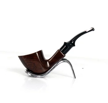 

Ebony Wood Pipe 9mm Brown Smoking Pipe Classic Bent Pipes Gift Cigarette Cigar Tube Durable Best Gifts Smoking AccessoriesLFB217