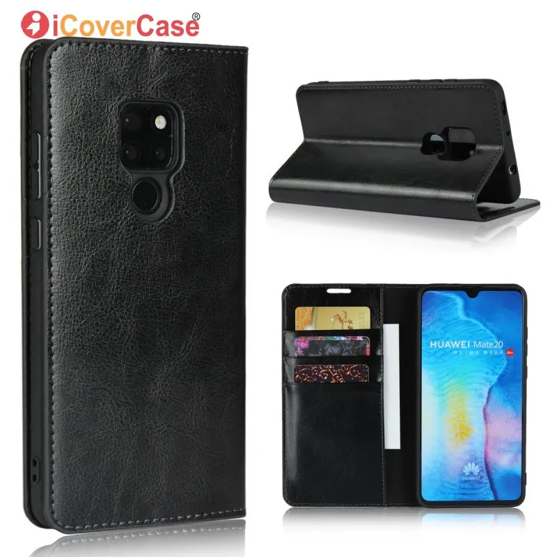 Luxury Wallet Case For Huawei Mate 20 20Pro Cover Business Real Genuine Leather Phone Accessory Bag Mate20 Pro Coque | Мобильные