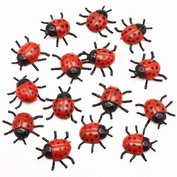

5pieces Simulation Realistic Mini Ladybug Toys Children Novelty Jokes Insect Panel Ladybug Toy Garden Beetle Decoration