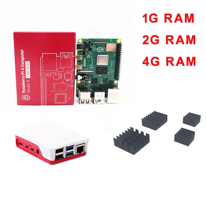 

Raspberry Pi 4 Model B with 1/2/4GB RAM BCM2711 Quad core Cortex-A72 ARM v8 1.5GHz Support 2.4/5.0 GHz WIFI Bluetooth 5.0
