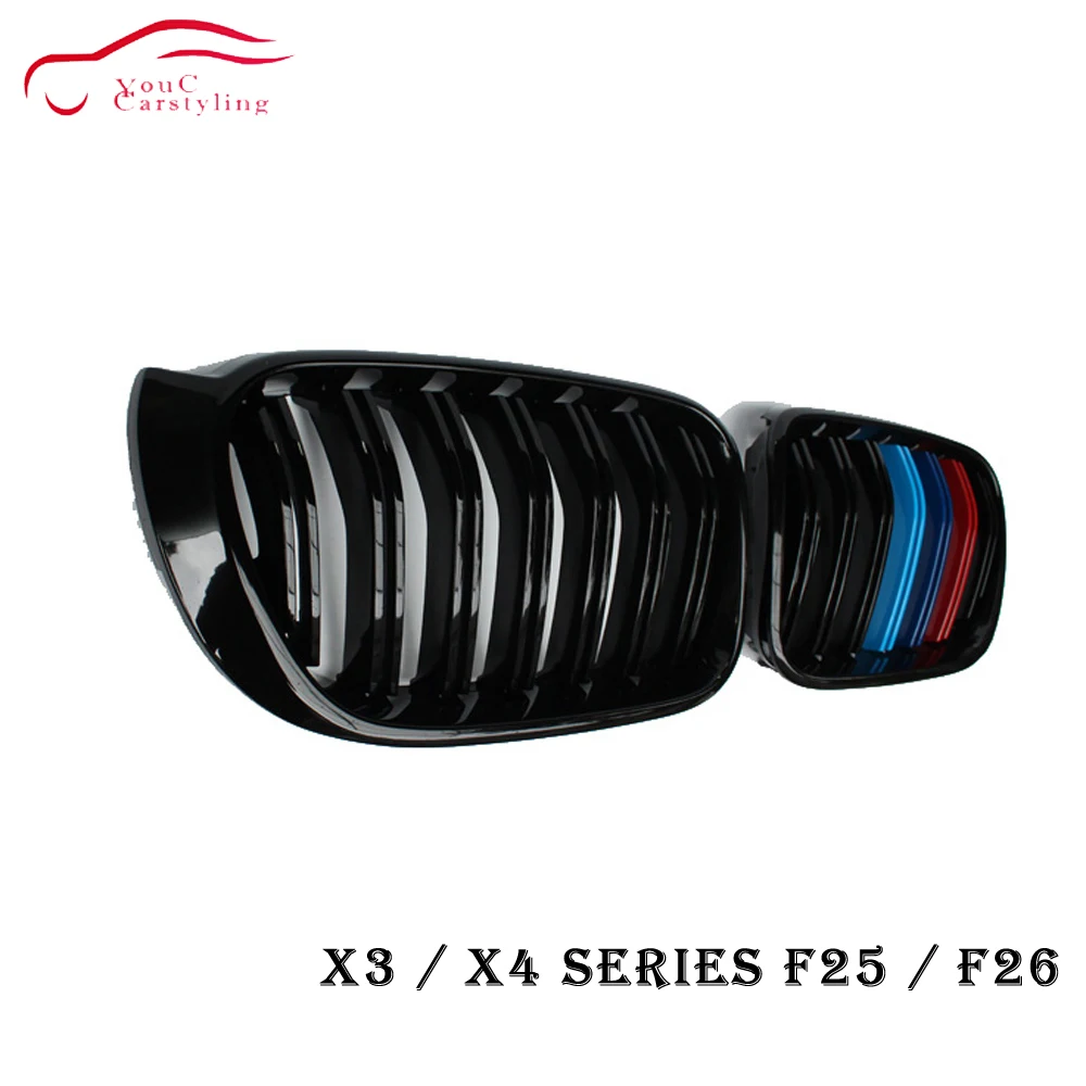 Трехцветная Передняя решетка для BMW X3 F25 facelift X4 F26 2014 2018|Гоночные решетки| |