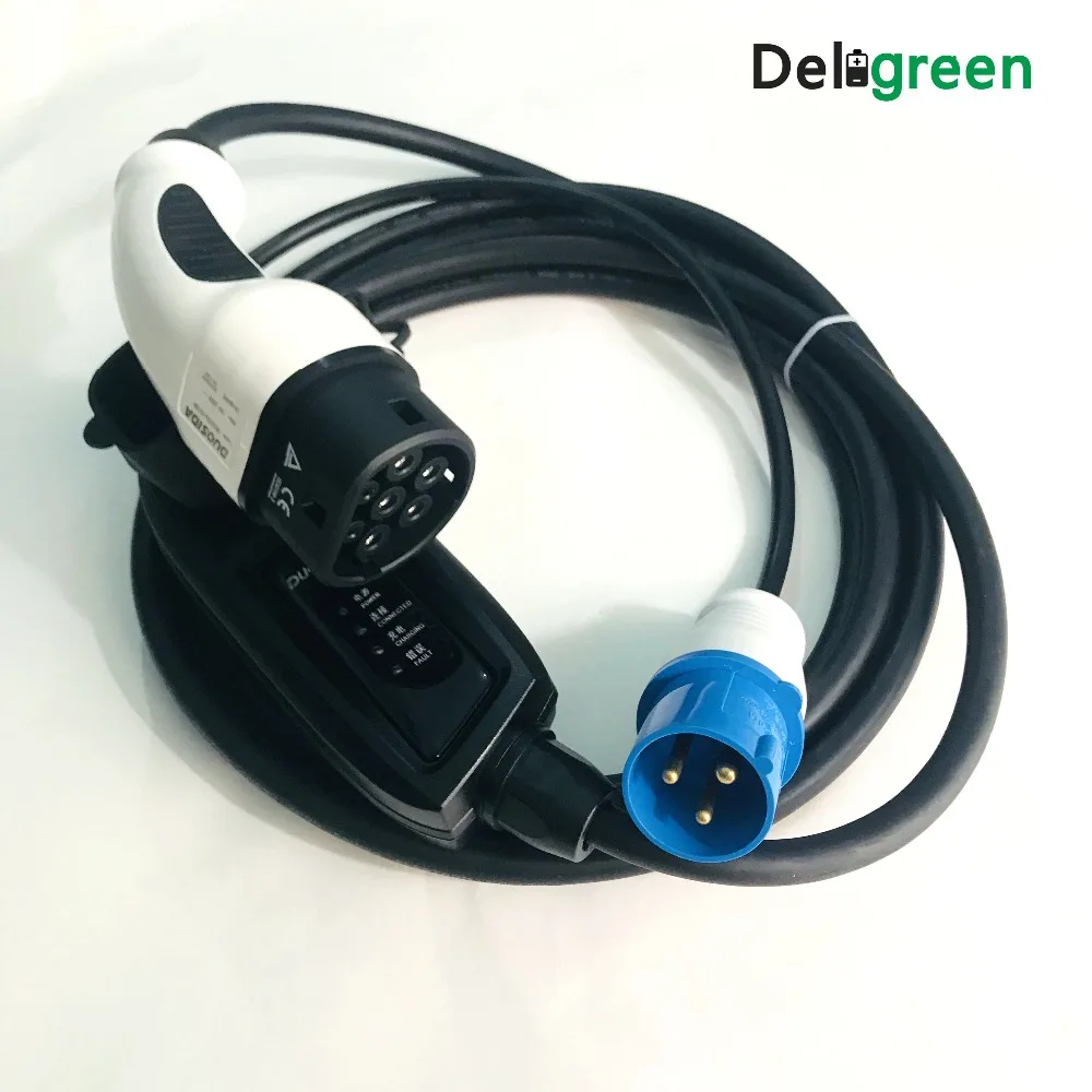 Portable Rapid EV charger Type2 EVSE BLUE Cee Car Charging DC 62196 EV