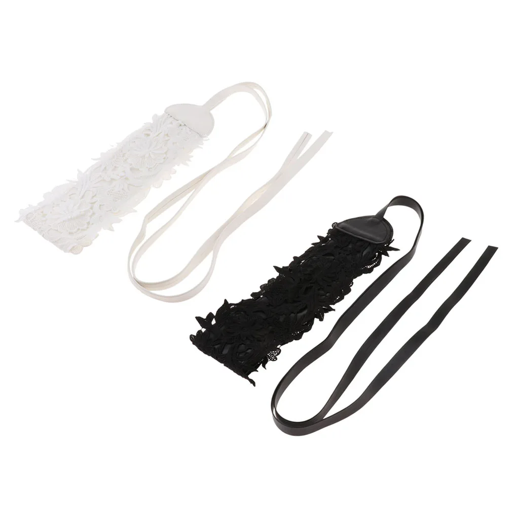 2019 New Black White Wide Corset Lace Belt Female Self Tie Obi Cinch Waistband Belts for Wedding Party Dress Waist Band Decor