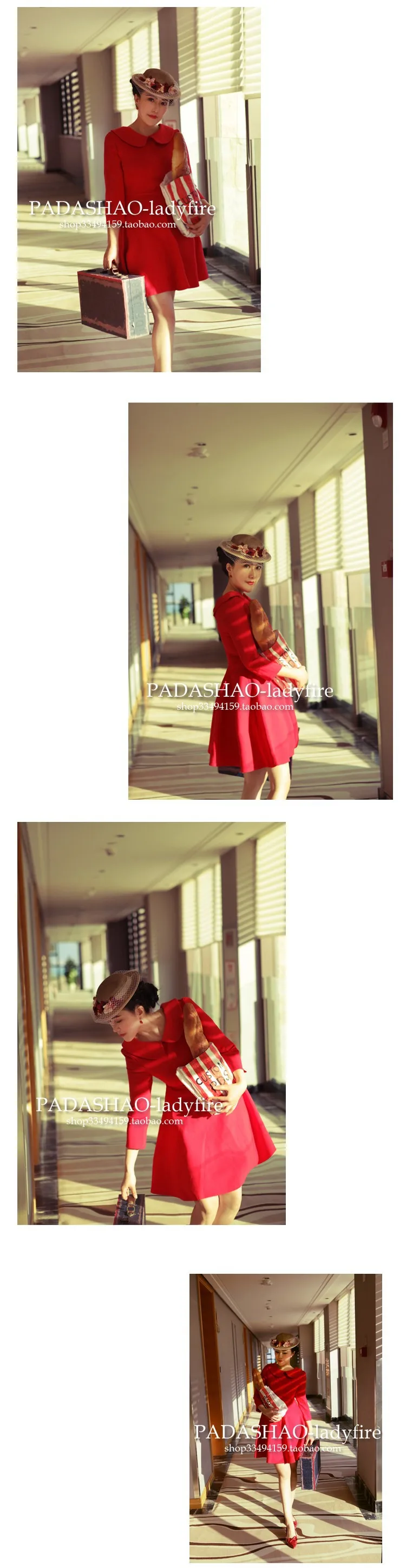 Дизайн винтажное ретро элегантное Хепберн стильное красное платье 50s 60s платье Питер Пэн воротник с длинным рукавом для женщин высокое качество LBD