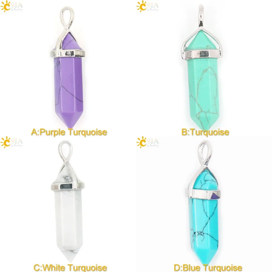Turquoise Bullet Shape Women Girl Summer Jewelry Pendant