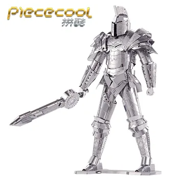 

Piececool 3D Metal Puzzle Figure Toy Black Knight soldier model Educational Puzzle 3D Models Gift Jigsaw Toys For Children