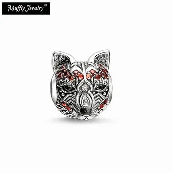 

Charm Beads Fox with Orange Zircon,Trendy Jewelry Thomas Karma Trendy Jewelry For Women,2019 Ts Gift In 925 Sterling Silver