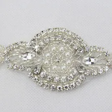 Inofinn T17 аппликация из чистого горного хрусталя для свадебных платьев отделкой Украшенные стразами шить на одежде пояс с аппликацией