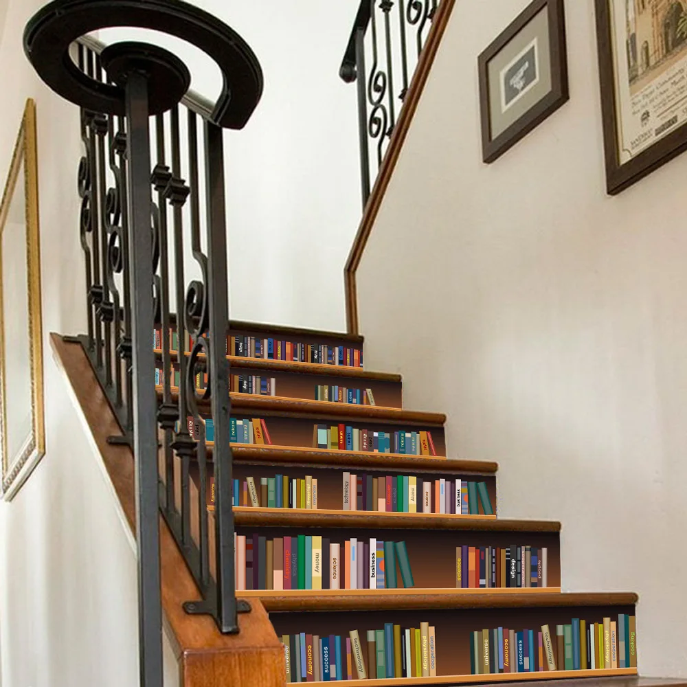 Funlife 3d غرفة المعيشة رف السلالم الديكور خزانة الإبداعية ذاتية اللصق ملصقات الحائط يمكن إزالتها المنزل الديكور Funlife 3d غرفة المعيشة رف السلالم الديكور خزانة الإبداعية ذاتية اللصق ملصقات الحائط يمكن إزالتها المنزل الديكور