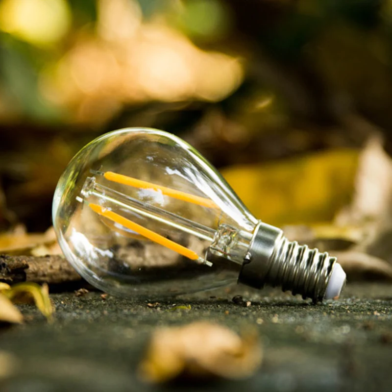 Светодиодный светильник Эдисона в стиле ретро G45 E27 E14 AC220V 2 Вт 4 Вт|led filament bulb e27|led