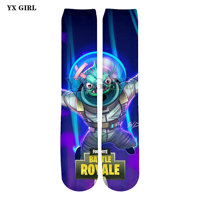 yx girl fortnite voyager space print man women galaxy 3d print funny socks high quality casual unisex cool cotton long socks in men s socks from underwear - fortnite galaxy girl