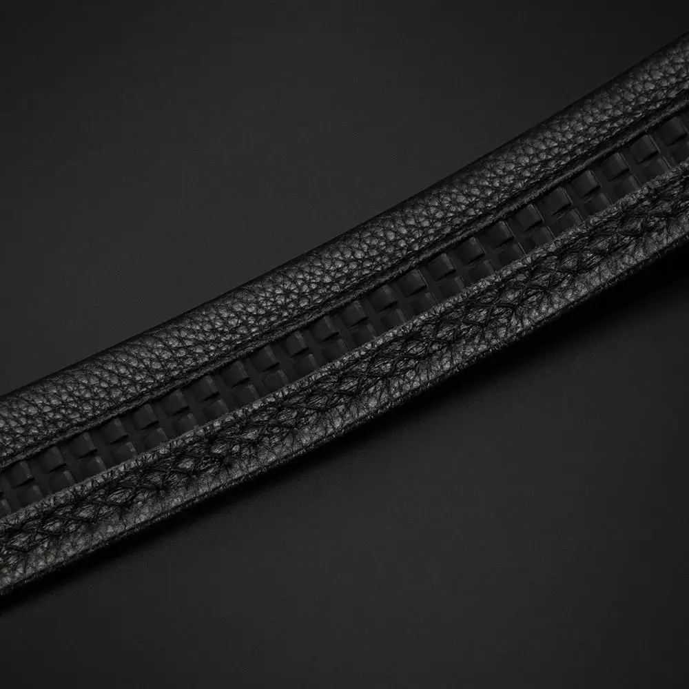 Мужской ремень из воловьей кожи BISON DENIM черный модный натуральной с