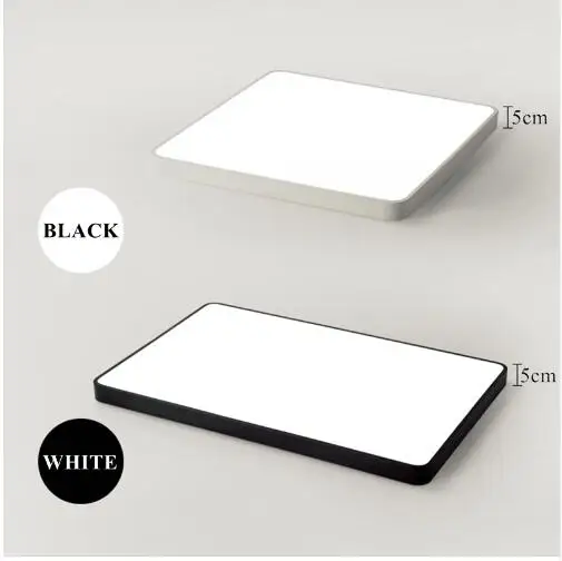 

Minimalist Rectangle Modern Led Ceiling Lights For Living Room Ultra-thin Black/White Chandelier Ceiling Lamp Fixtures Luminaria