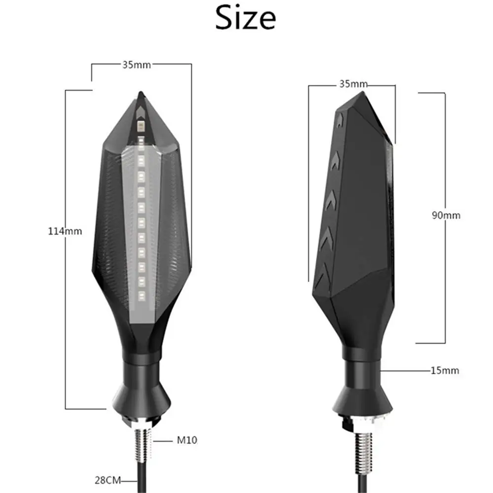 12V Led мотоцикл сигнала поворота Стоп-сигнал индикатор светильник мигалка для Kawasaki z1000 Z900 Z800 ninja 400 650 250r Z400