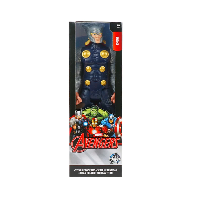 thor with box 30 см Marvel Мстители игрушки танос Халк Бастер человек паук Железный человек Капитан Америка Тор Росомаха Черная пантера фигурка куклы - Цвет: thor with box