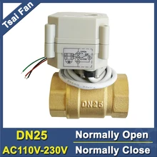 AC110V-230V Power Off Return DN25 Normal Open Valve 2 Way BSP/NPT 1'' Brass Motorized Valve For Water Control Systems CE/IP67 цена AC110V-230V Power Off Return DN25 Normal Open Valve 2 Way BSP/NPT 1'' Brass Motorized Valve For Water Control Systems CE/IP67 цены онлайн