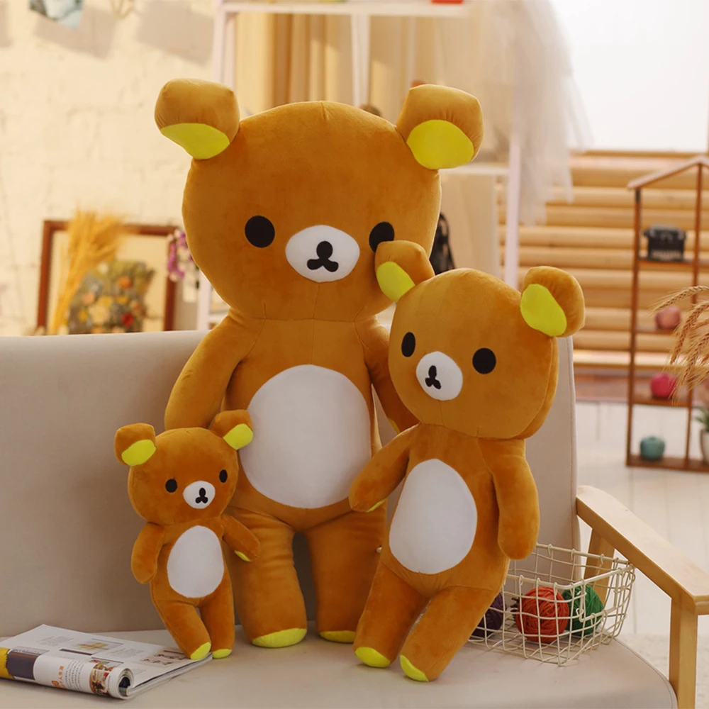 Милый плюшевый мишка Rilakkuma, расслабляющий медведь, плюшевая игрушка, плюшевый мишка, подушка, подарок для девочки, рождественский подарок