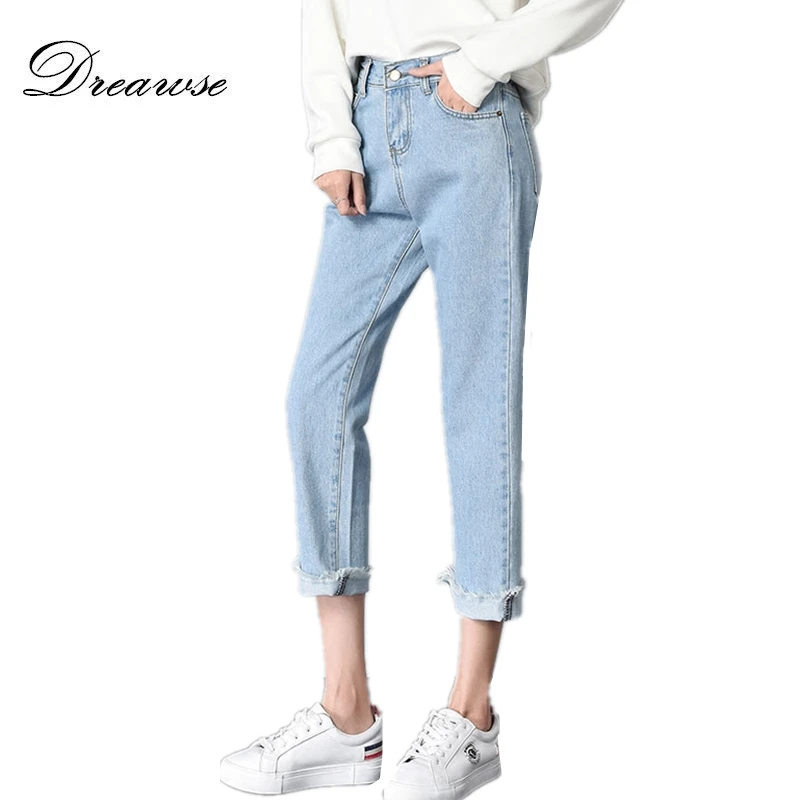 Dreawse Spring Women Elastic Waist Ankle Length Pants