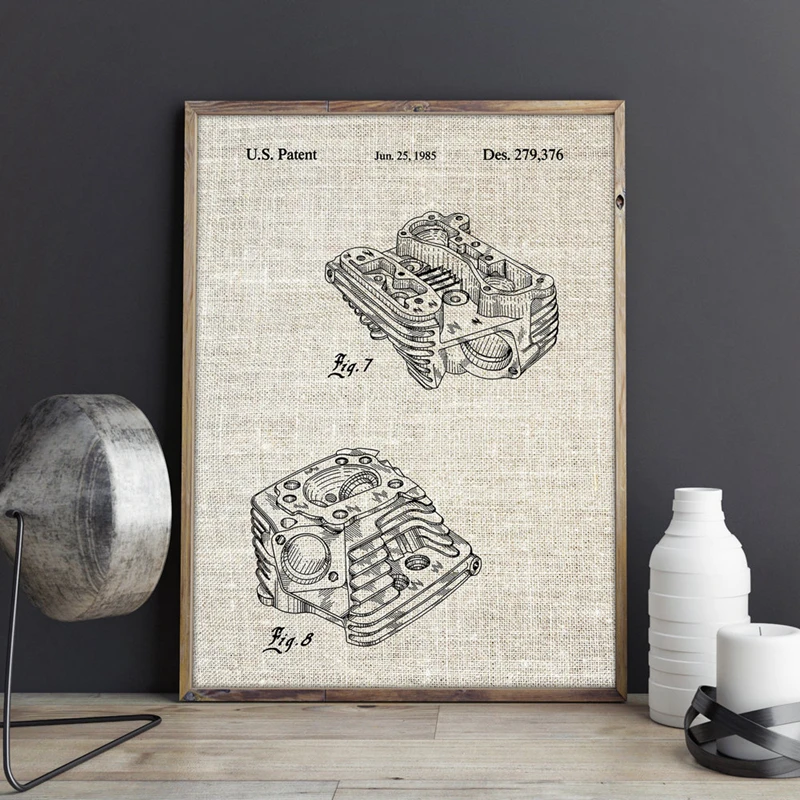 Motorcycle Parts Wall Art Prints