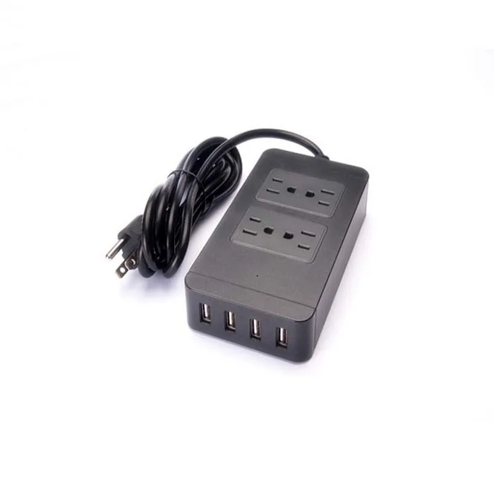 

New 1.8M Power Cord 4 USB Ports +4 Outlet Wall Socket Charger Power Strip Travel/Home US EU UK Plug For Smartphone