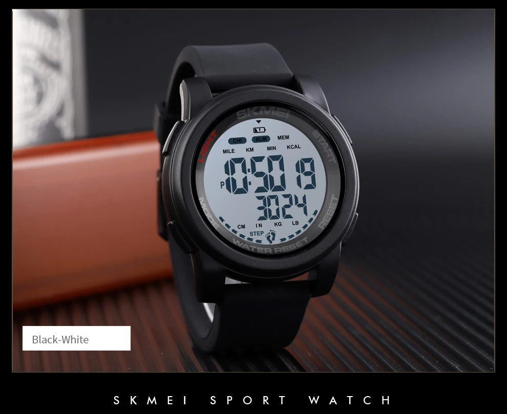 SKMEI 2 Time Mileage Watches Mens Calorie Distance Digital Sport Wrist Watch For Men Pedometer Data Clock relogio masculino 1469