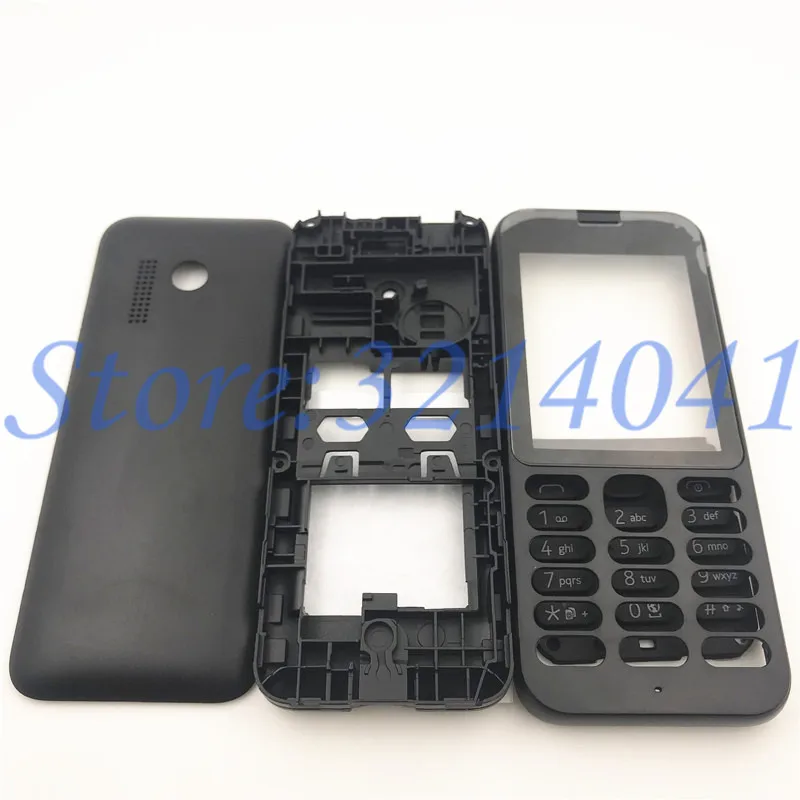 Новый пластиковый полный корпус для Nokia 215 чехол телефона + английская клавиатура