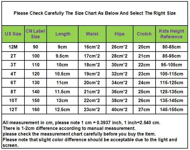 Child Girl Cotton Underwears Briefs 4pcs size