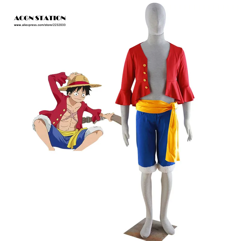 

Red One Piece Luffy Cosplay Costume Set