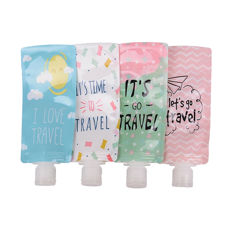 

1PCS 100ml Cute Travel Food-grade Silicone Bottles Shampoo Shower Gel Lotion Sub-bottling Tube Squeeze Empty Bottle