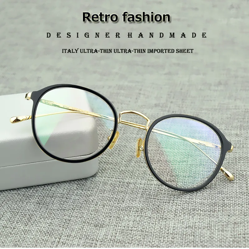 Круглые очки TAG бренд ретро с прозрачными линзами унисекс золотая круглая металлическая оправа очки оправа оптическая Мужская и женская черная oculos близорукость