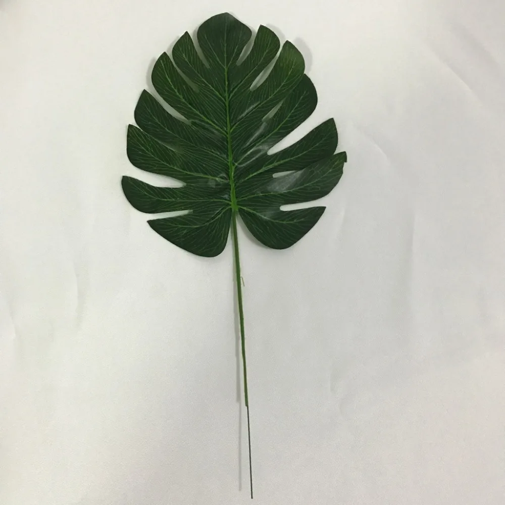1PC Artificial Glue Real Touch Monstera Flowers Turtle Silk cloth Wall