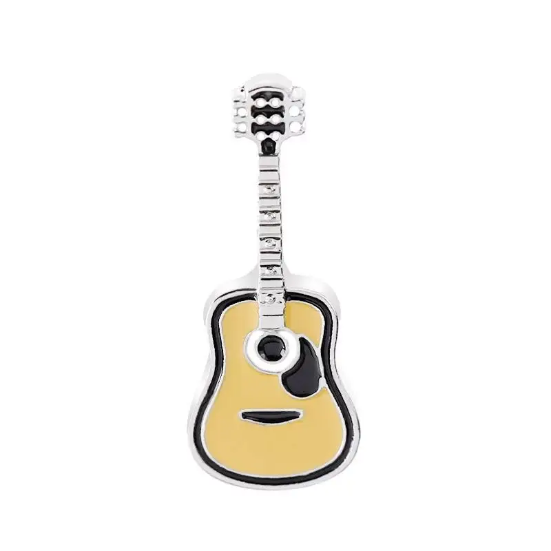 Высокое качество 1 шт./компл. эмали штырь модные гитары свитер декоративная брошь весело скрипки Джинсовые куртки значок-шпилька на лацкан ювелирные изделия - Окраска металла: Guitar