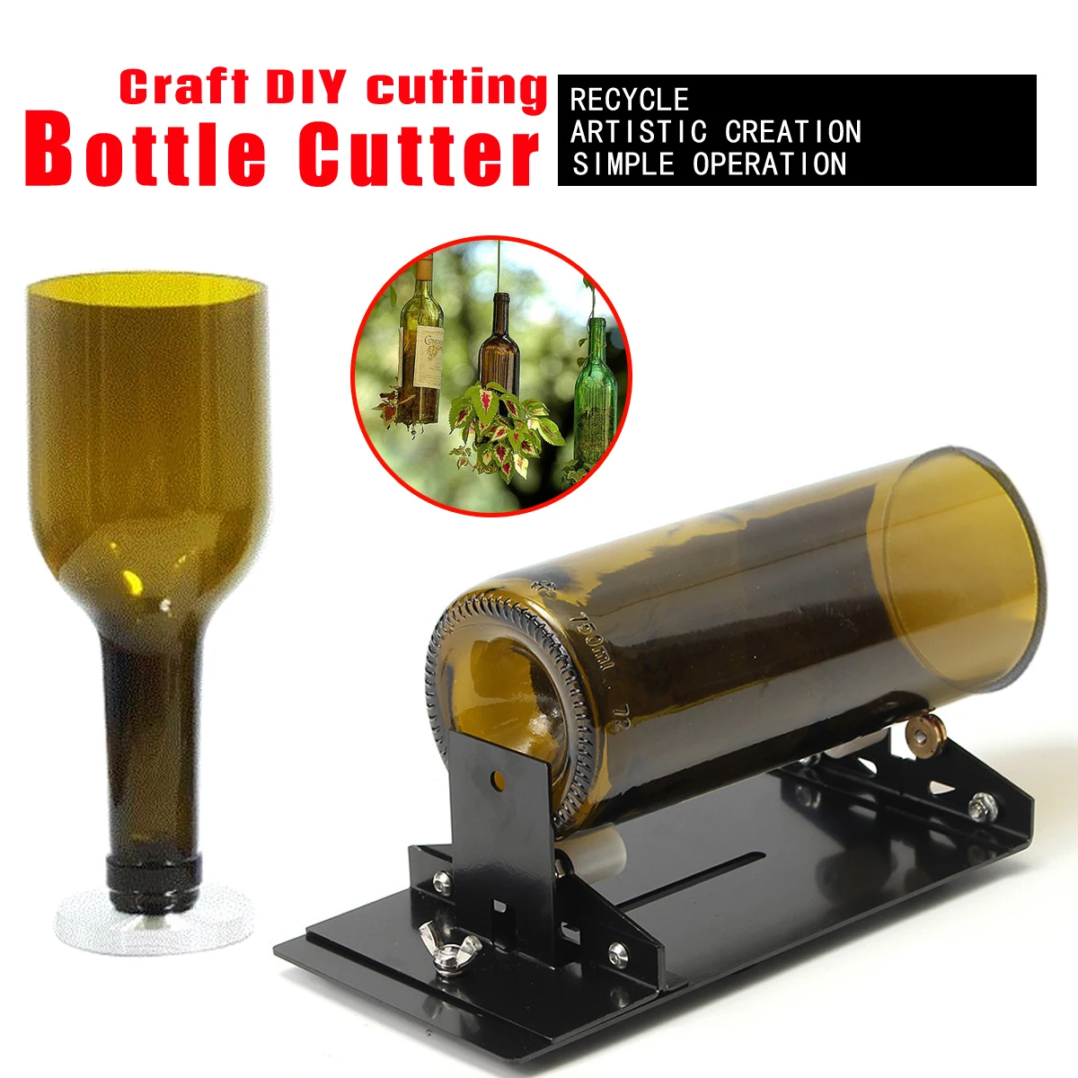 Регулируемый Стекло бутылку Резак Режущий инструмент пиво вина Стекло резак для Jar Winebottle Recycle DIY Craft Инструменты Home Decor