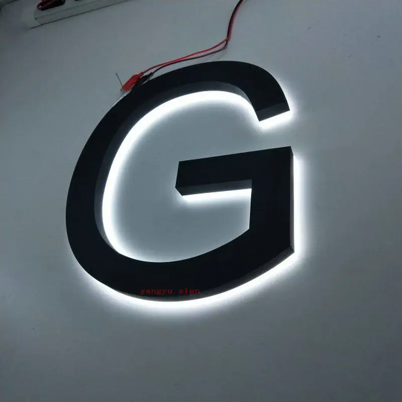 Изготовленный На Заказ 3D Водонепроницаемый светодиодный светильник алфавит с подсветкой буквы из нержавеющей стали