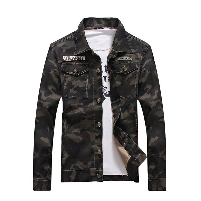 black camo jean jacket