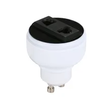 1 лампы из ПК Держатель Прочный светильник адаптер GU10 для двухконтактная Мощность гнездо основание светильника бытовой питания света Запчасти для вилка стандарта ЕС/США
