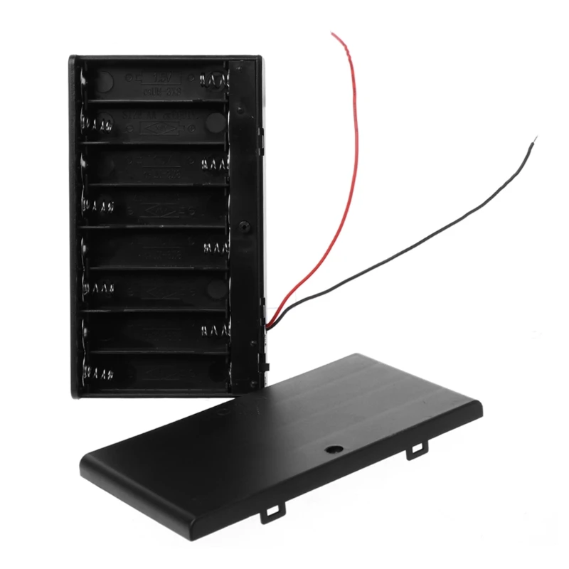 12 Volt battery Holder 8pcs AA Battery Box Case With ON / OFF power