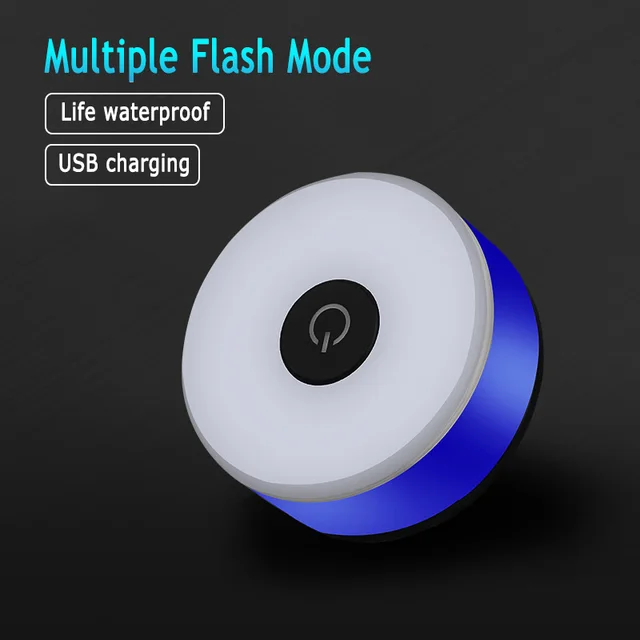Bicycle Rear Light USB Rechargeable IPX8 Waterproof Bike Light  For MTB Helmet Pack Bag Tail Light 5 Models Cycling Taillight Blue