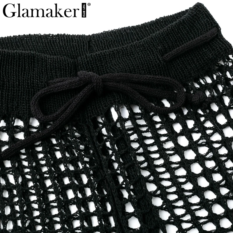Glamaker белые сетчатые на шнуровке спортивные штаны сексуальные для женщин
