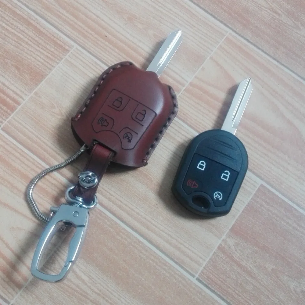 

Genuine Leather Remote key case cover For Ford EXPLORER 4/5 button