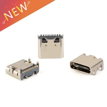 10 шт./лот, 16-контактный разъем SMT Micro USB Type C 3,1, гнездо для размещения SMD DIP для дизайна печатной платы, DIY, высокотоковая зарядка