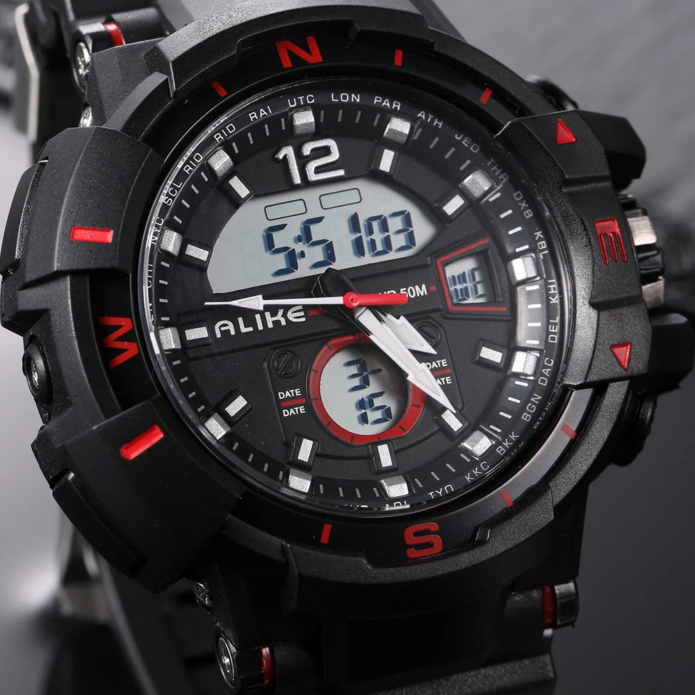 Buy ALIKE 2018 Quartz Digital Quartz Watch Men Dual