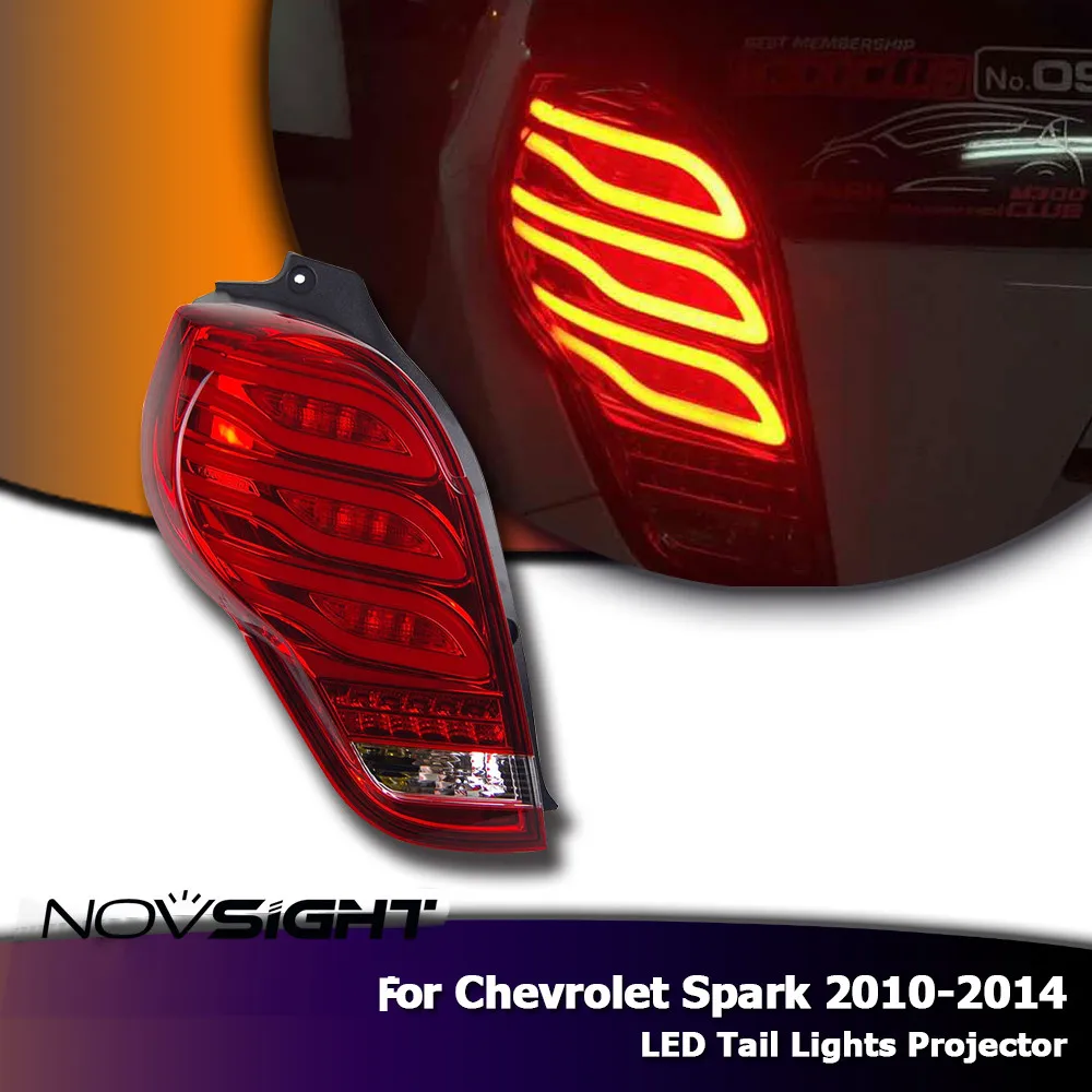 

NOVSIGHT 2PCS Car Styling Stop Tail Light Projector Headlight DRL Fog Light Fit For Chevrolet Spark 2010-2014