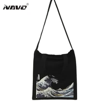 White /Black 2 Color Canvas Shopping Bag Foldable Reusable Grocery Bags Cotton Fabirc Eco Tote Bag Bolso Mujer