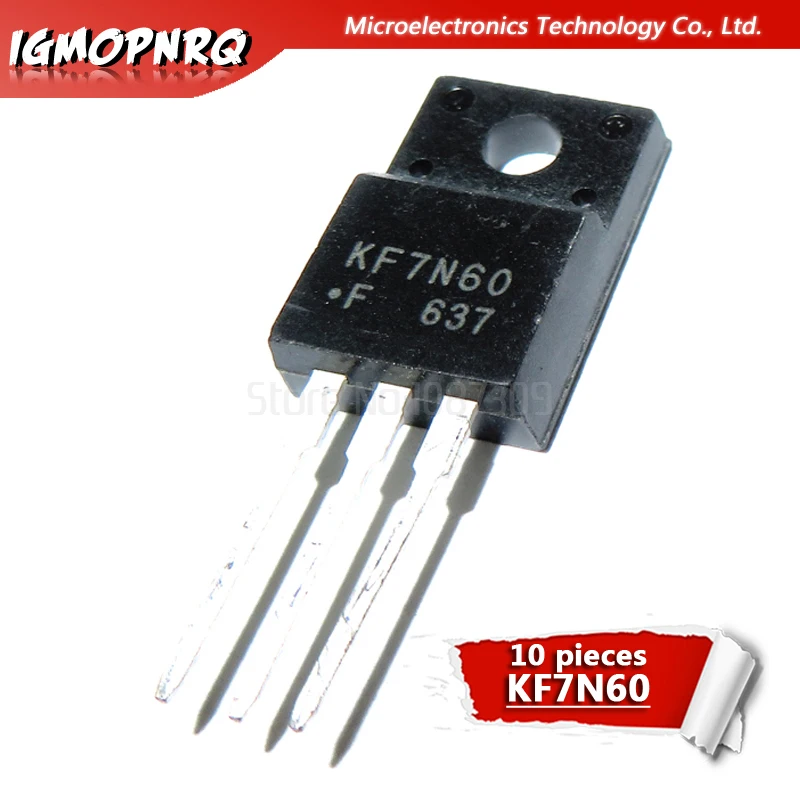 

10pcs KF7N60 KF7N60F 7N60 TO-220 new original