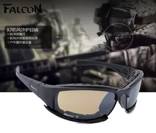 ФОТО new daisy x7 tactical military men hunting shooting airsoft goggles 4 lenses glasses men